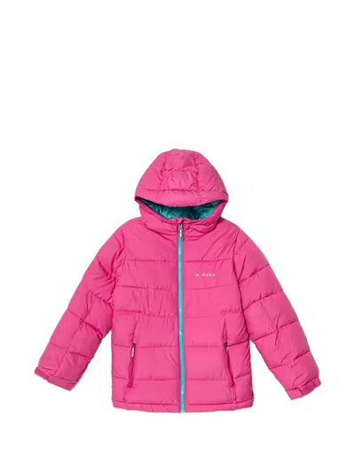 Columbia Kids' Logo-print Hooded Jacket In Pink