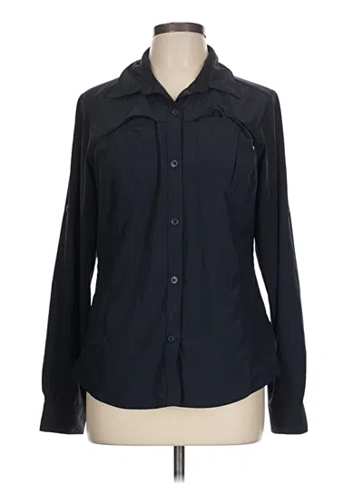 Pre-owned Columbia Long Sleeve Blouse In Black