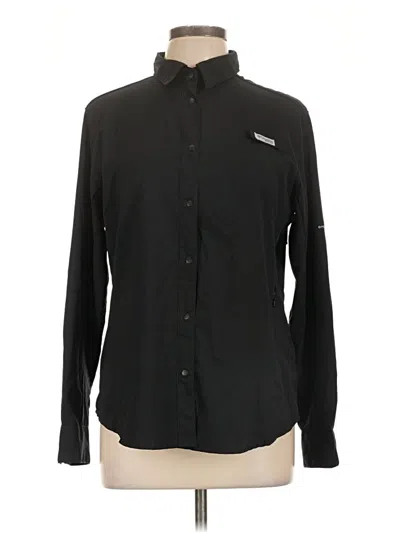 Pre-owned Columbia Long Sleeve Blouse In Black