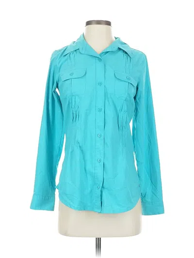 Pre-owned Columbia Long Sleeve Blouse In Blue