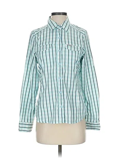 Pre-owned Columbia Long Sleeve Blouse In Blue