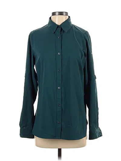 Pre-owned Columbia Long Sleeve Blouse In Blue