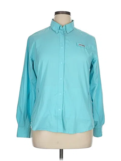 Pre-owned Columbia Long Sleeve Blouse In Blue