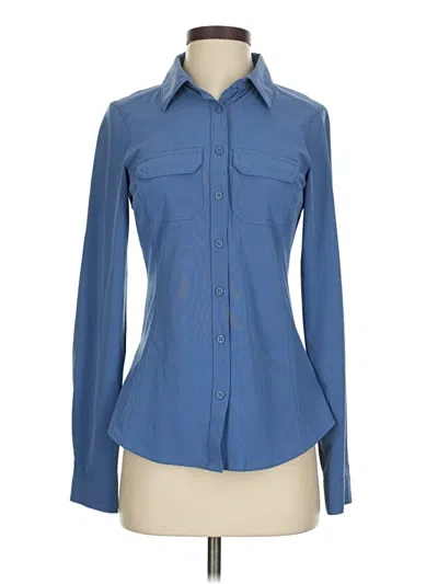 Pre-owned Columbia Long Sleeve Blouse In Blue