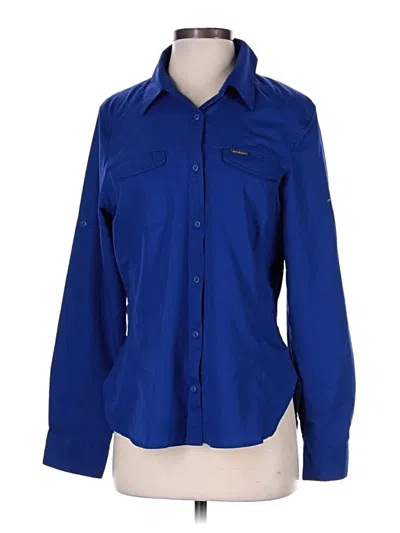 Pre-owned Columbia Long Sleeve Blouse In Blue