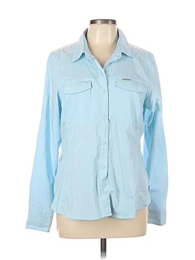 Pre-owned Columbia Long Sleeve Blouse In Blue
