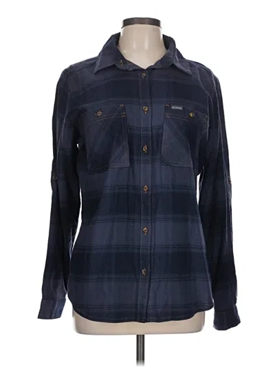 Pre-owned Columbia Long Sleeve Blouse In Blue
