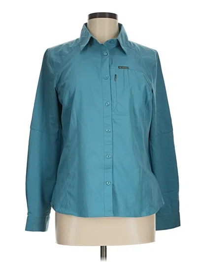 Pre-owned Columbia Long Sleeve Blouse In Blue