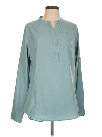 Pre-owned Columbia Long Sleeve Blouse In Blue