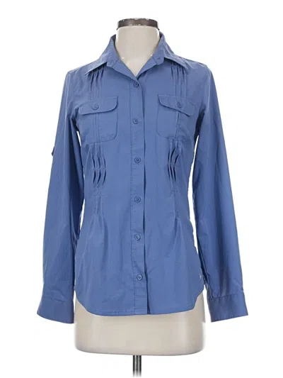 Pre-owned Columbia Long Sleeve Blouse In Blue