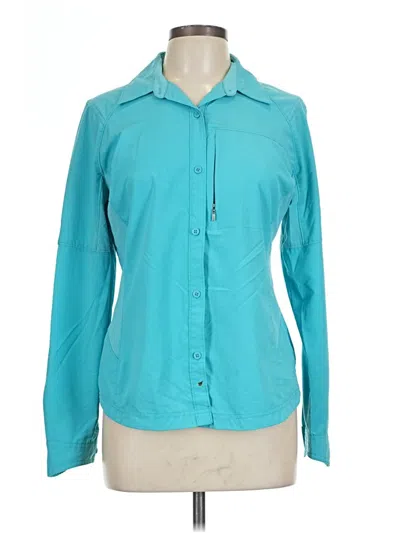 Pre-owned Columbia Long Sleeve Blouse In Blue
