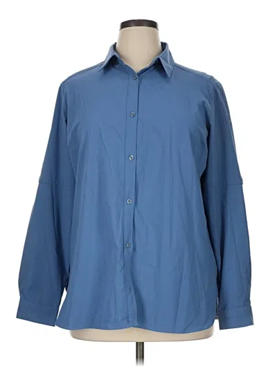 Pre-owned Columbia Long Sleeve Blouse In Blue