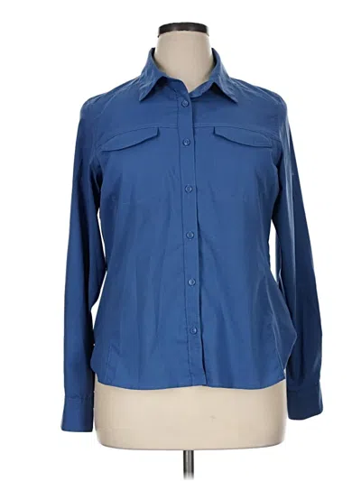 Pre-owned Columbia Long Sleeve Blouse In Blue