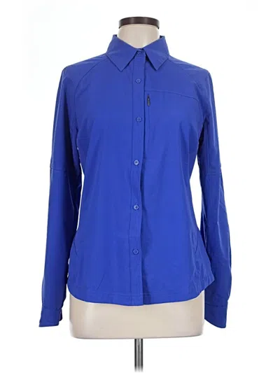 Pre-owned Columbia Long Sleeve Blouse In Blue