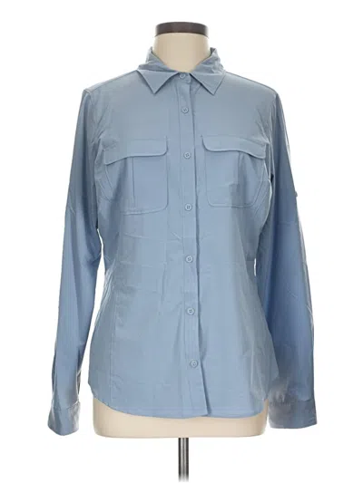 Pre-owned Columbia Long Sleeve Blouse In Blue