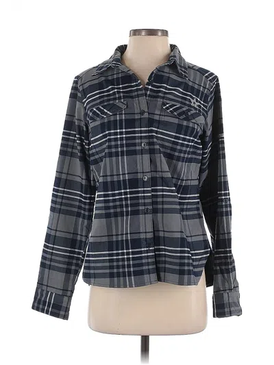 Pre-owned Columbia Long Sleeve Blouse In Gray