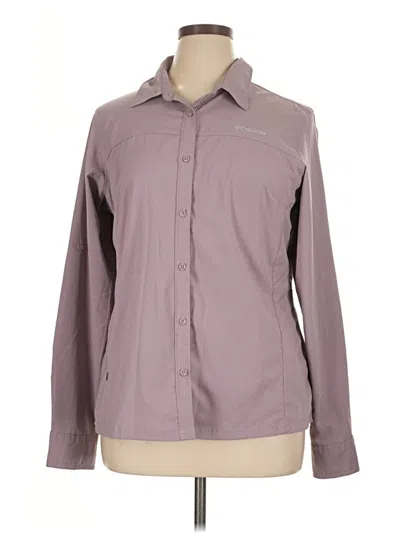 Pre-owned Columbia Long Sleeve Blouse In Gray