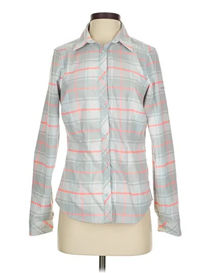 Pre-owned Columbia Long Sleeve Blouse In Gray