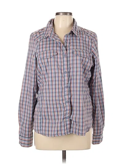 Pre-owned Columbia Long Sleeve Blouse In Gray