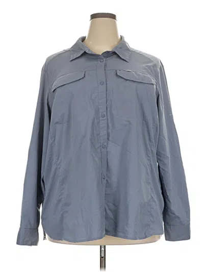 Pre-owned Columbia Long Sleeve Blouse In Gray