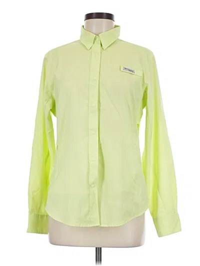 Pre-owned Columbia Long Sleeve Blouse In Green