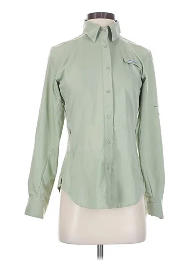 Pre-owned Columbia Long Sleeve Blouse In Green