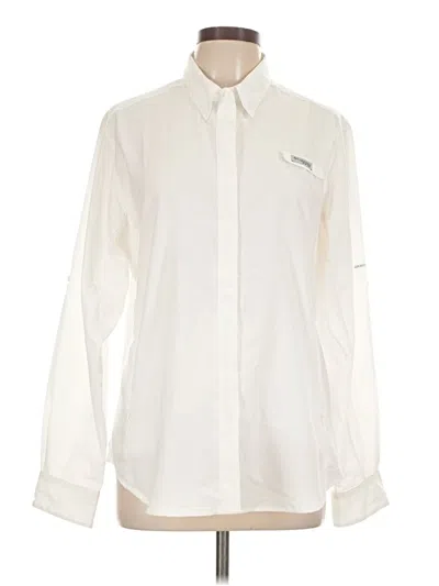 Pre-owned Columbia Long Sleeve Blouse In Ivory