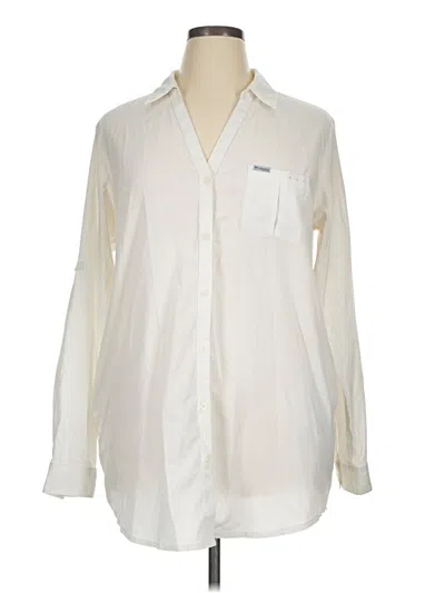 Pre-owned Columbia Long Sleeve Blouse In Ivory