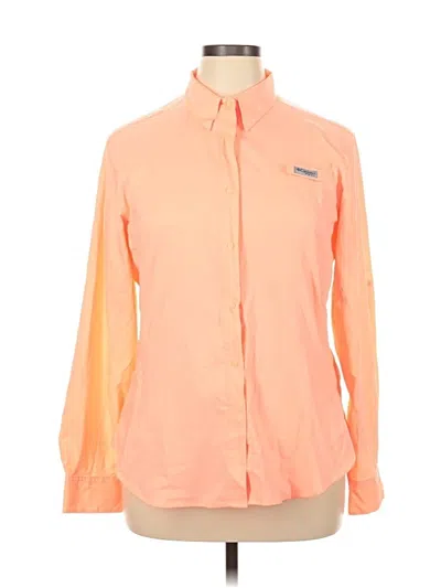 Pre-owned Columbia Long Sleeve Blouse In Orange
