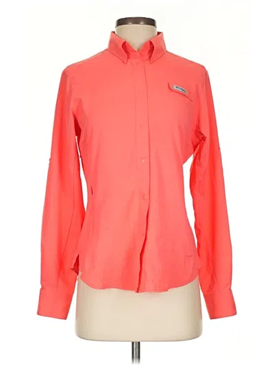 Pre-owned Columbia Long Sleeve Blouse In Orange