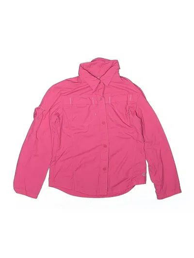 Pre-owned Columbia Kids' Long Sleeve Blouse In Pink