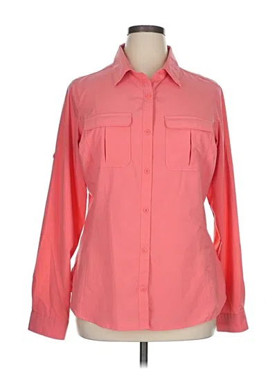 Pre-owned Columbia Long Sleeve Blouse In Pink