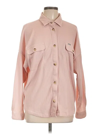 Pre-owned Columbia Long Sleeve Blouse In Pink