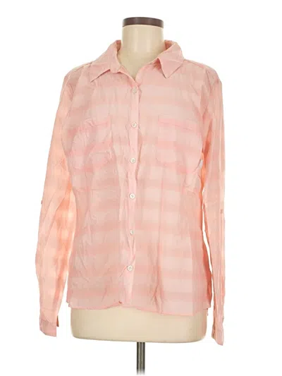 Pre-owned Columbia Long Sleeve Blouse In Pink