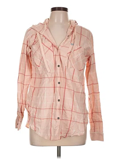 Pre-owned Columbia Long Sleeve Blouse In Pink
