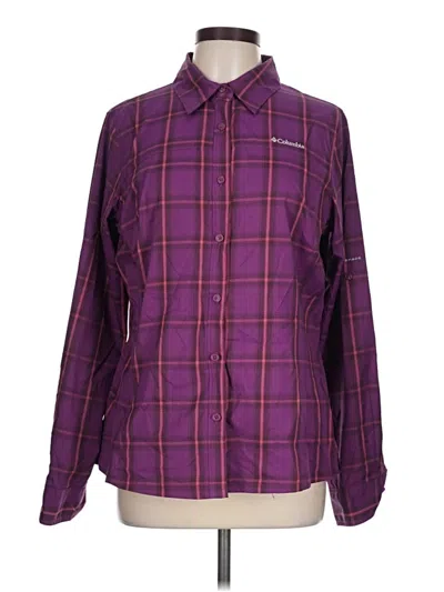 Pre-owned Columbia Long Sleeve Blouse In Purple