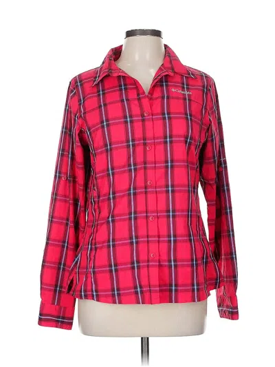 Pre-owned Columbia Long Sleeve Blouse In Red