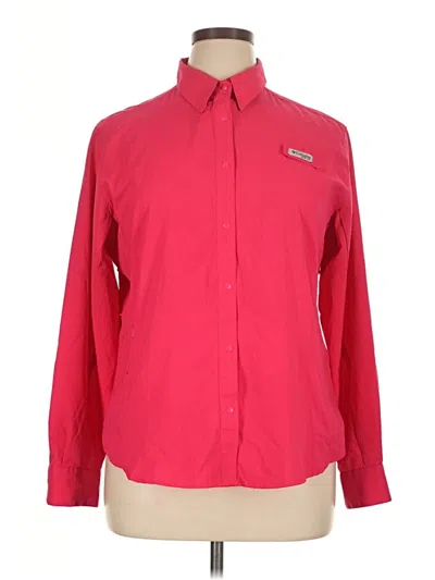Pre-owned Columbia Long Sleeve Blouse In Red
