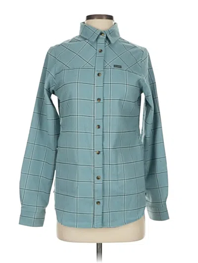 Pre-owned Columbia Long Sleeve Blouse In Teal