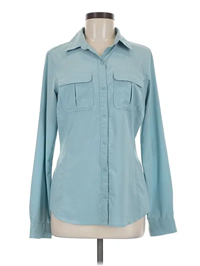 Pre-owned Columbia Long Sleeve Blouse In Teal