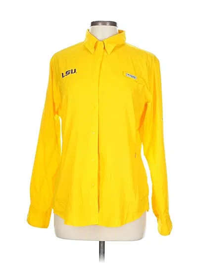 Pre-owned Columbia Long Sleeve Blouse In Yellow