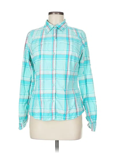Pre-owned Columbia Long Sleeve Button Down Shirt In Blue