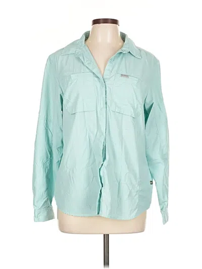 Pre-owned Columbia Long Sleeve Button Down Shirt In Blue