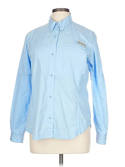 Pre-owned Columbia Long Sleeve Button Down Shirt In Blue