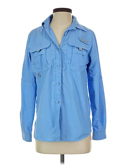 Pre-owned Columbia Long Sleeve Button Down Shirt In Blue