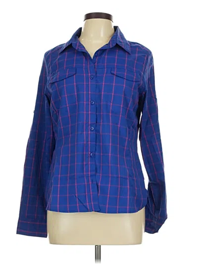 Pre-owned Columbia Long Sleeve Button Down Shirt In Blue
