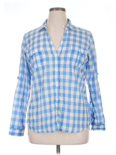 Pre-owned Columbia Long Sleeve Button Down Shirt In Blue