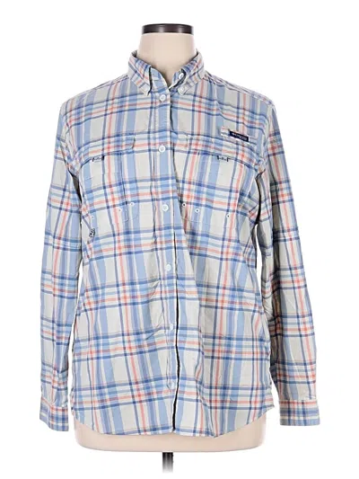 Pre-owned Columbia Long Sleeve Button Down Shirt In Blue