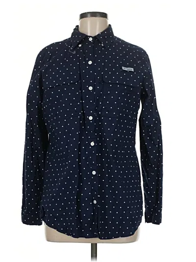 Pre-owned Columbia Long Sleeve Button Down Shirt In Blue