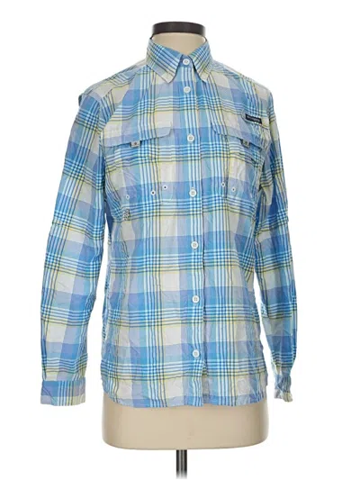 Pre-owned Columbia Long Sleeve Button Down Shirt In Blue